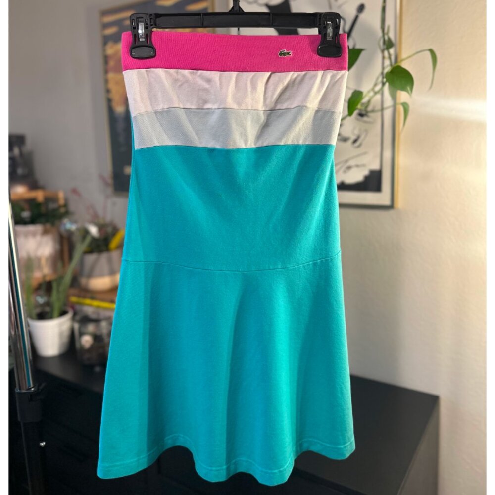 Lacoste Tube Top / Strapless Colorblock Dress
